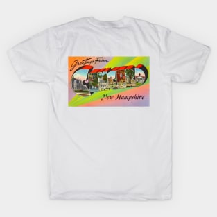 Greetings from Concord, New Hampshire - Vintage Large Letter Postcard T-Shirt